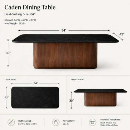 Caden Dining Table-Fullstarlighting