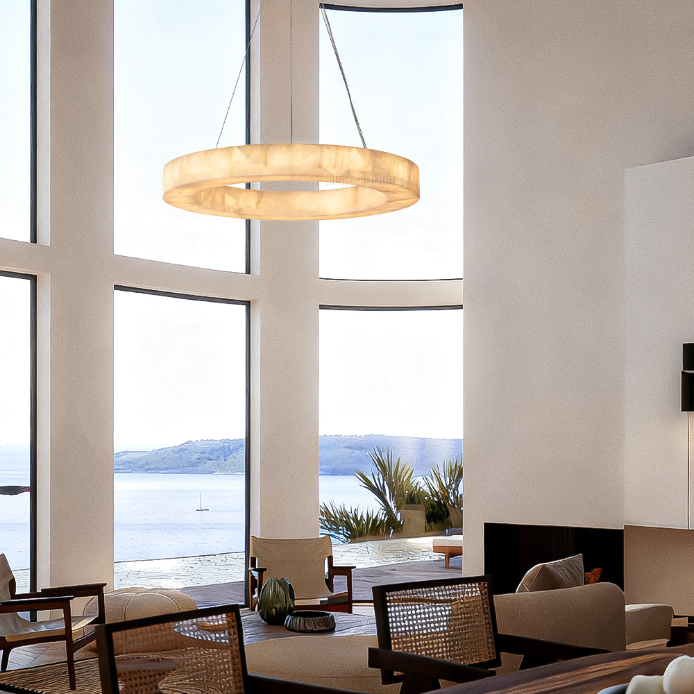 Erater Calcite Round Chandelier 31"40"60"