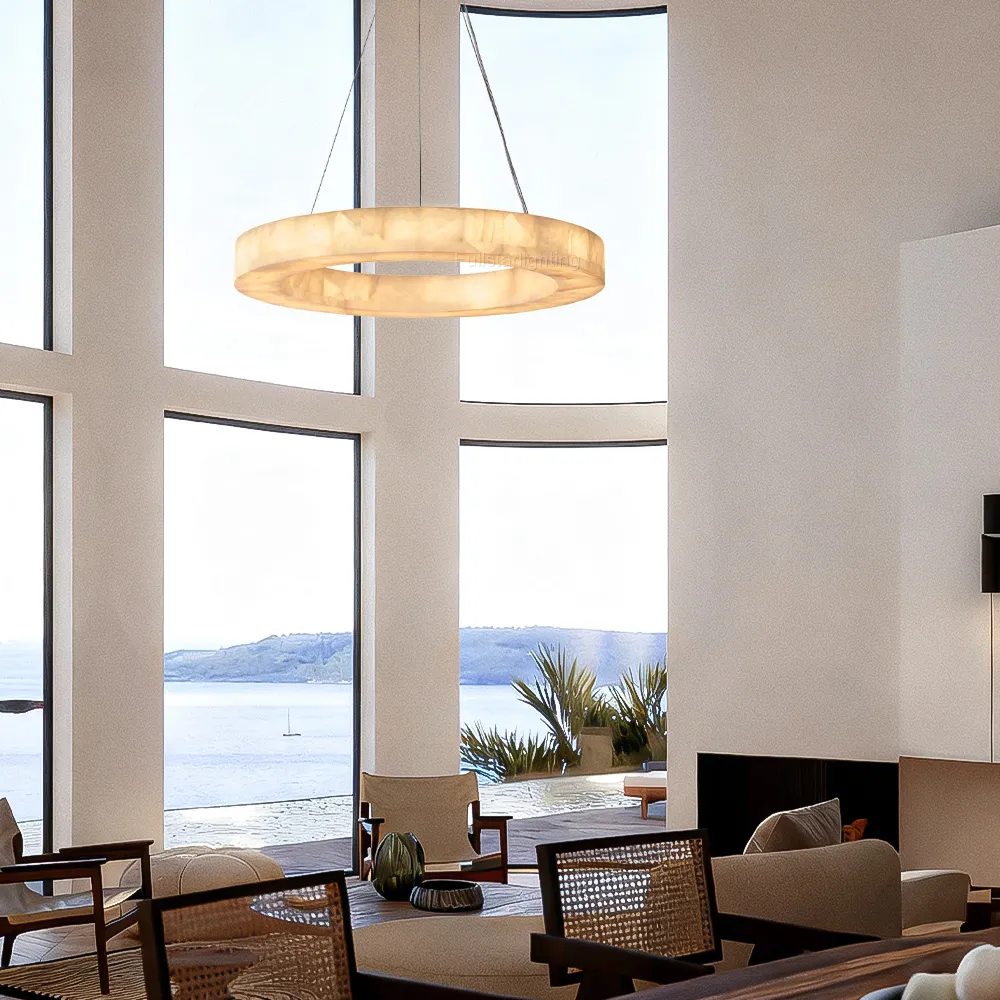 Erater Calcite Round Chandelier 31"40"60"