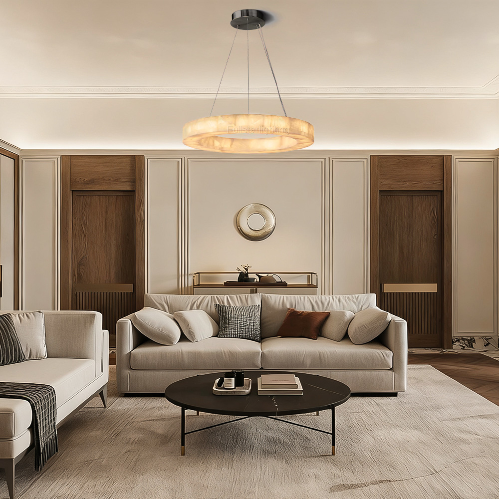 Erater Calcite Round Chandelier 31"40"60"