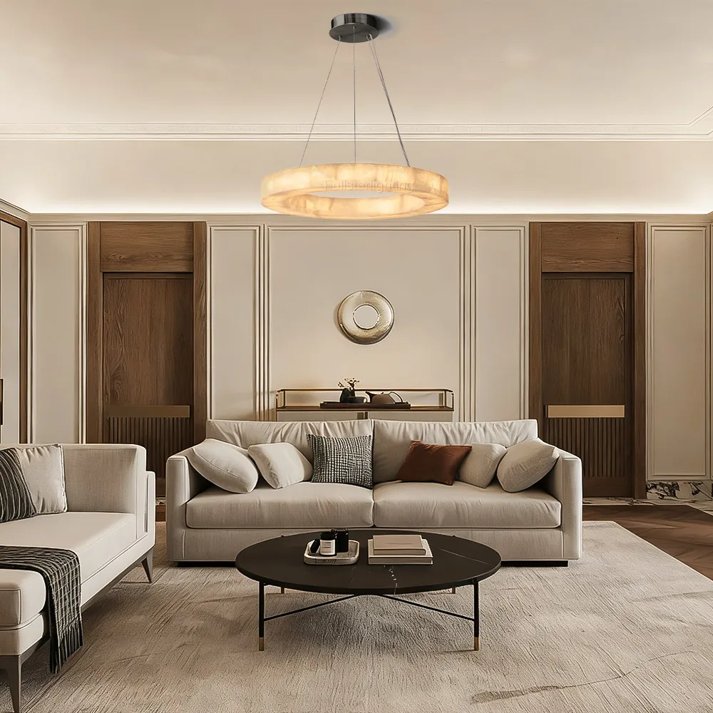 Erater Calcite Round Chandelier 31"40"60"