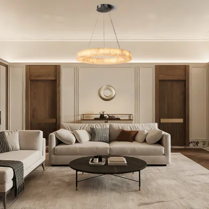 Erater Calcite Round Chandelier 31"40"60"