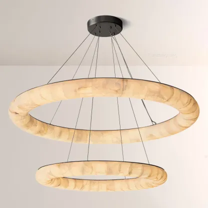 Rivage Lisse Two-Tiered Round Chandelier 61″