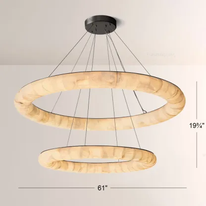 Rivage Lisse Two-Tiered Round Chandelier 61″