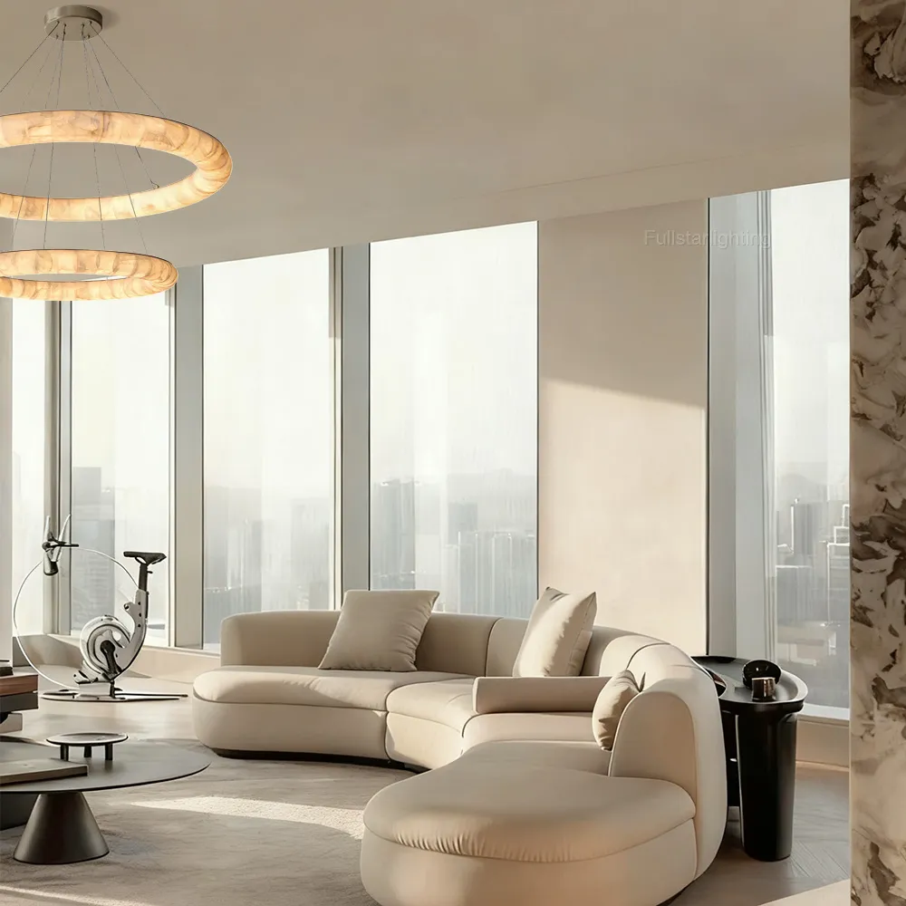 Rivage Lisse Two-Tiered Round Chandelier 61″