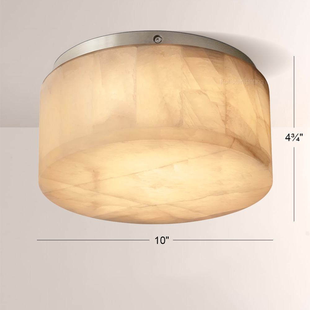 Erater Calcite Round Flushmount 6"10"14"