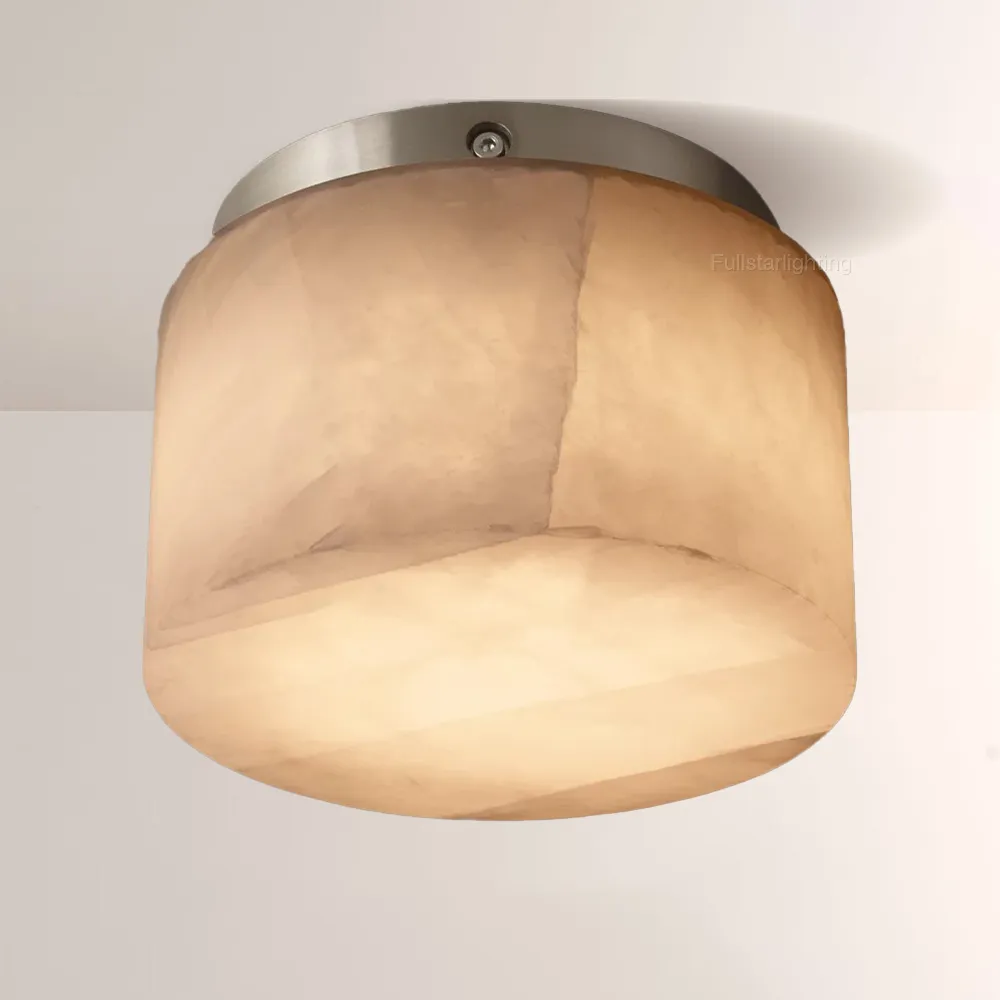 Erater Calcite Round Flushmount 6"10"14"