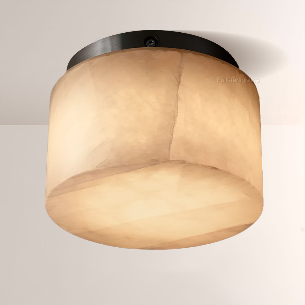 Erater Calcite Round Flushmount 6"10"14"