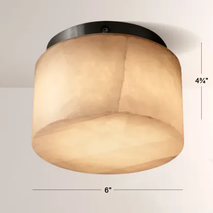 Erater Calcite Round Flushmount 6"10"14"