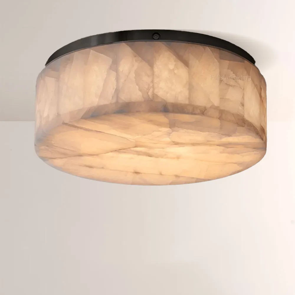 Erater Calcite Round Flushmount 6"10"14"