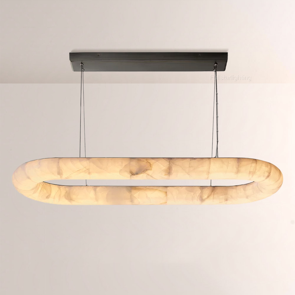 Rivage Lisse Oval Chandelier 57"-Fullstarlighting