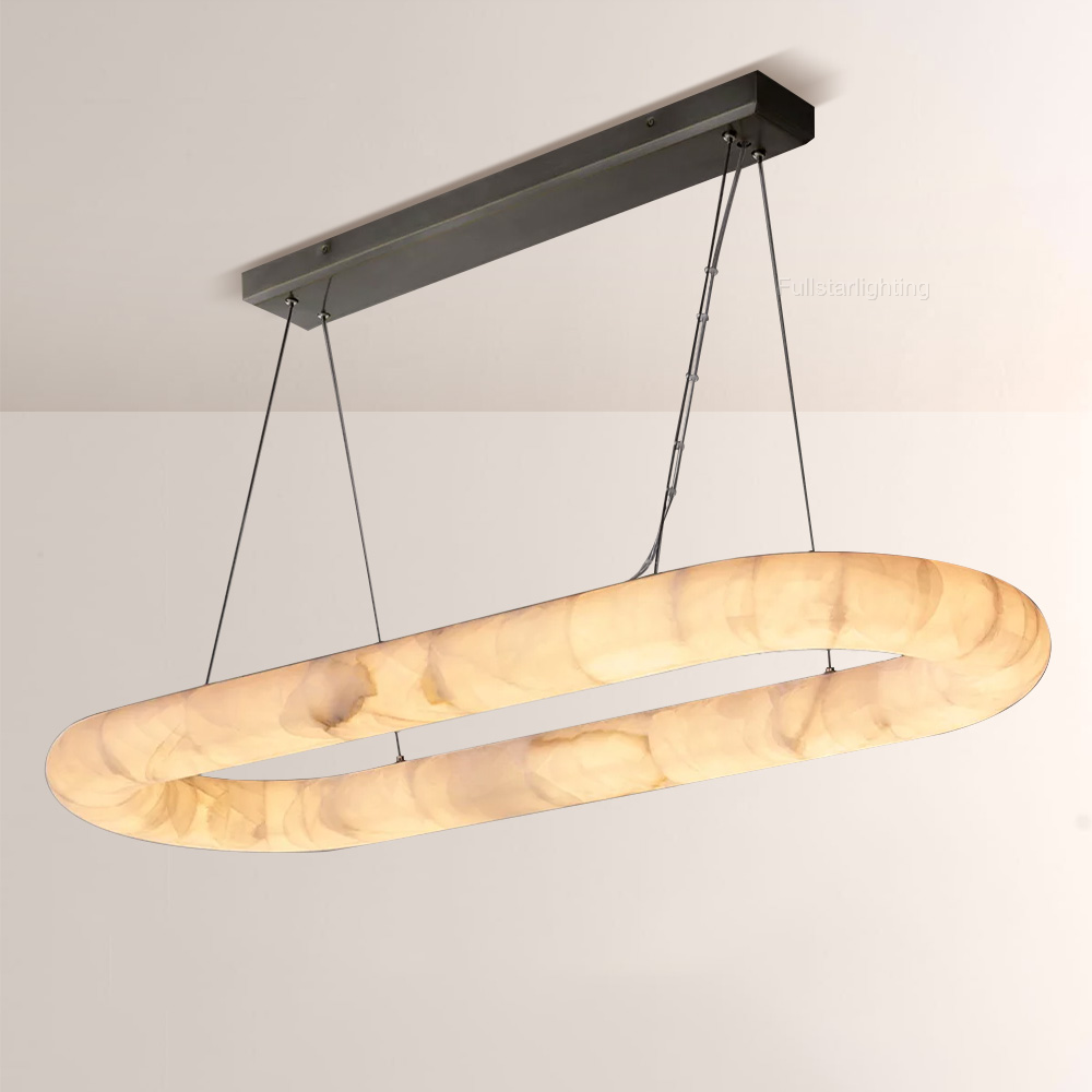 Rivage Lisse Oval Chandelier 57"-Fullstarlighting