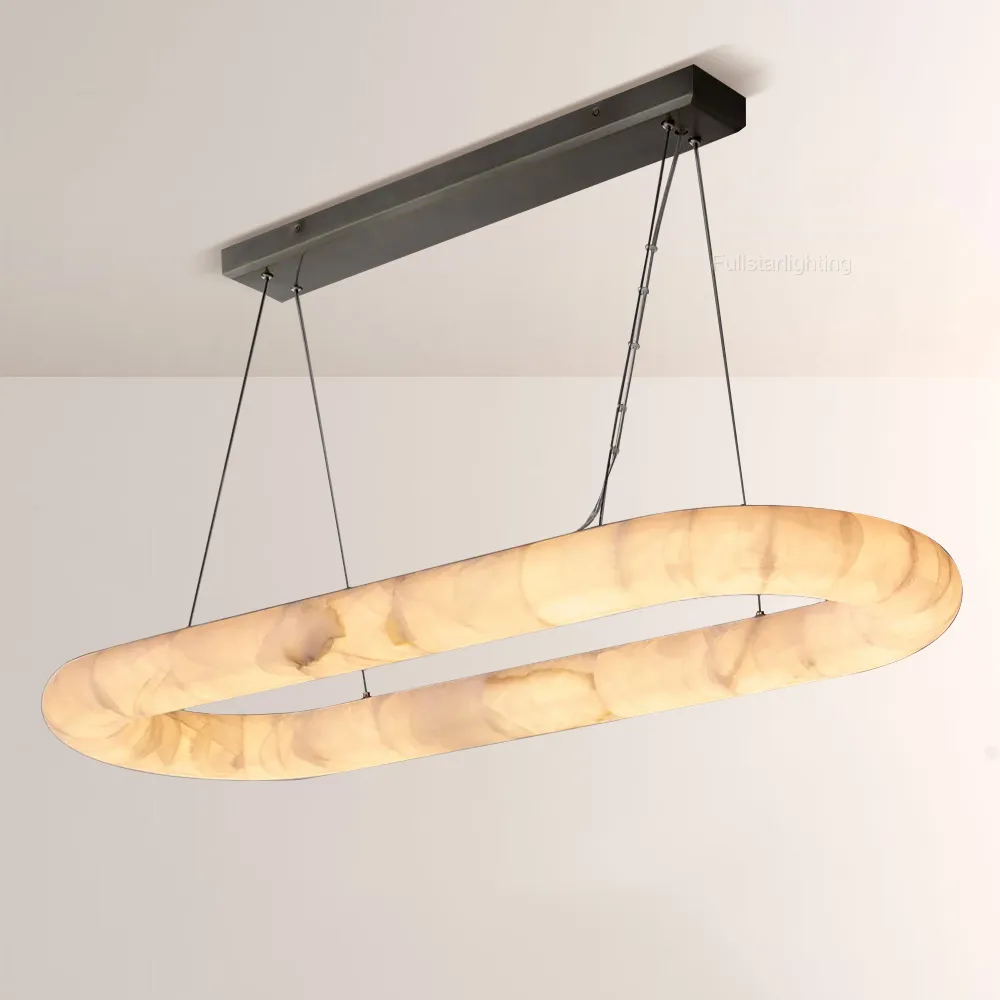 Rivage Lisse Oval Chandelier 57"-Fullstarlighting