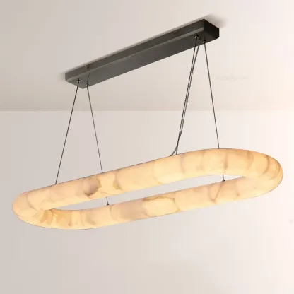 Rivage Lisse Oval Chandelier 57"-Fullstarlighting