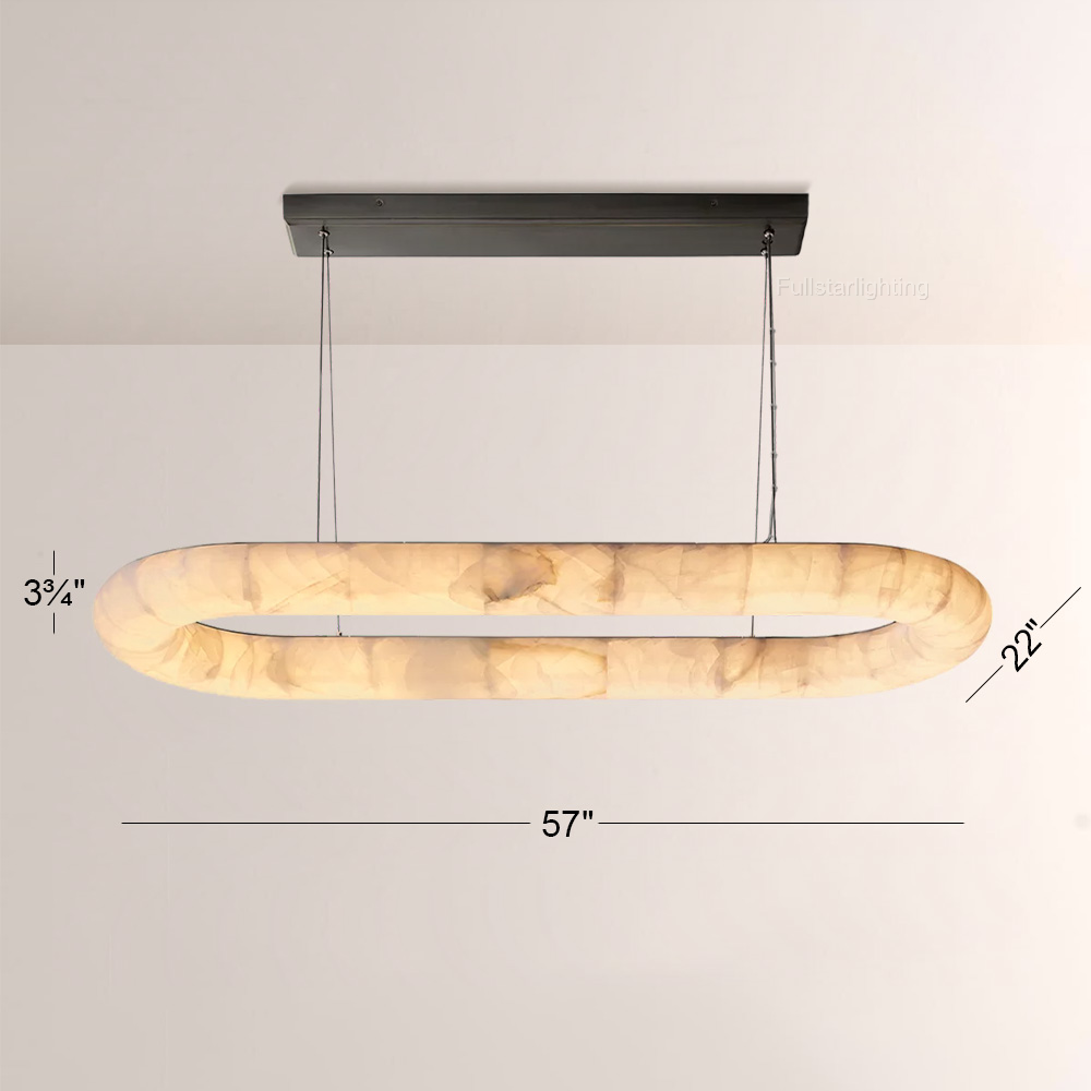 Rivage Lisse Oval Chandelier 57"-Fullstarlighting