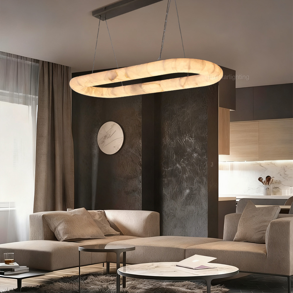 Rivage Lisse Oval Chandelier 57"-Fullstarlighting