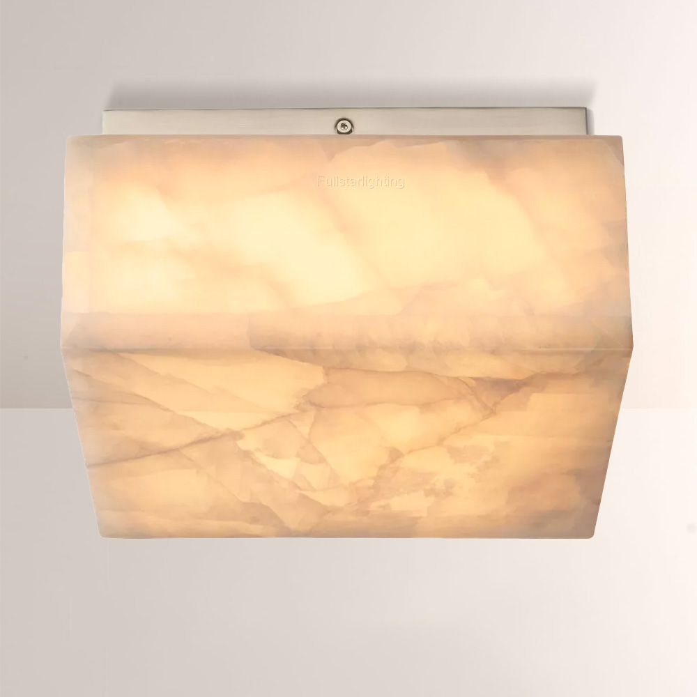Erater Calcite Square Flushmount 6"10"14"-Fullstarlighting