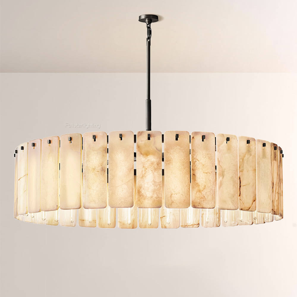 Camelot Alabaster Round Chandelier 60"D