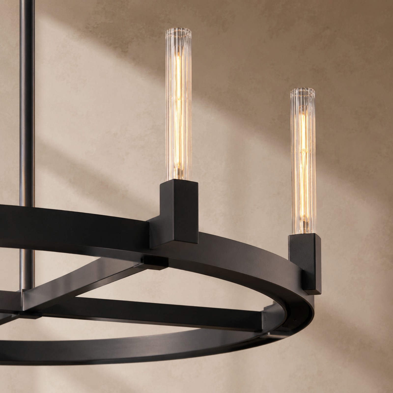 Candle Glass Round Chandelier 72"-Fullstarlighting
