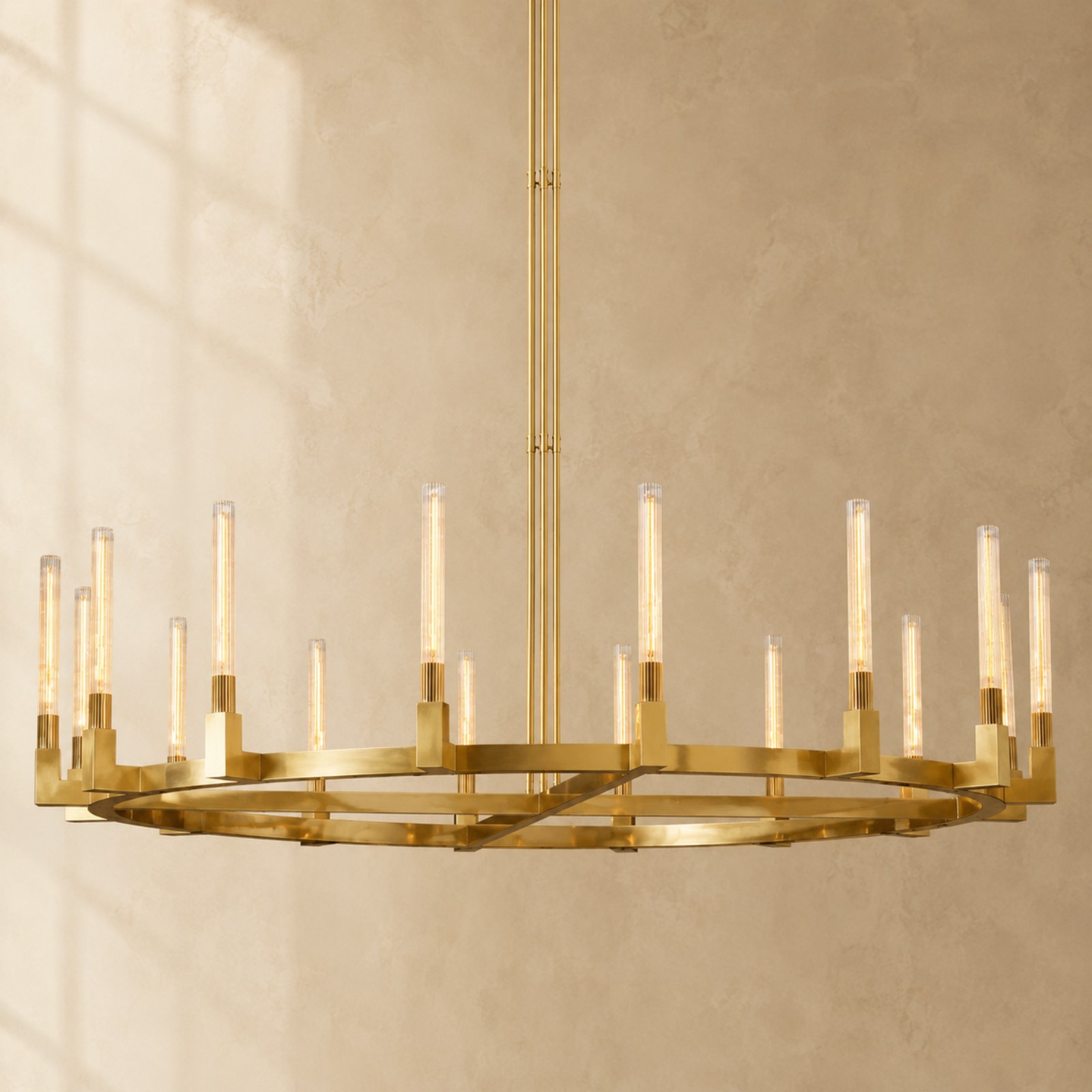 Cannele Glass Round Chandelier 72''