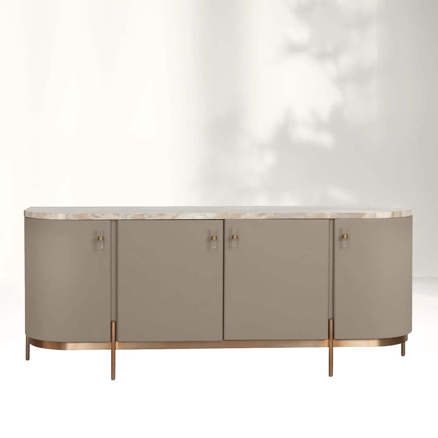 Canodi Sideboard – Marble Top Gold Base Sideboard for Dining Room & Living Room