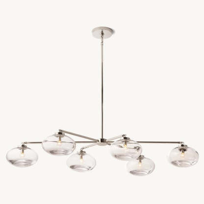 Cabrette Clear Glass Mobile Linear Chandelier 60"72"