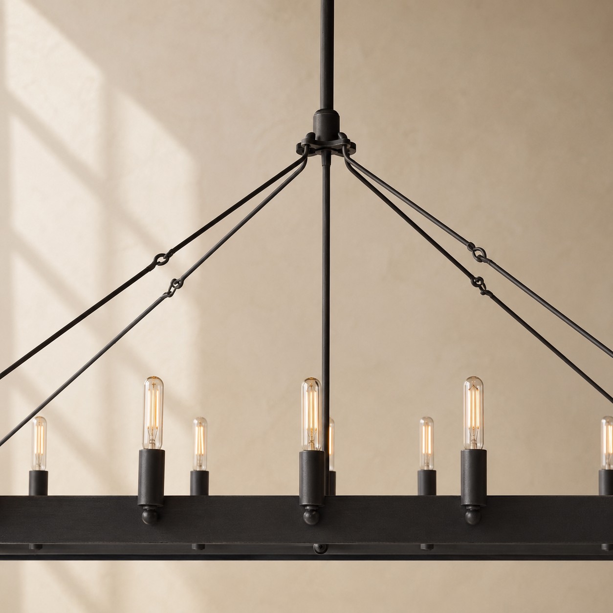Cereak Vintage Filament Rectangular Chandelier-Fullstarlighting