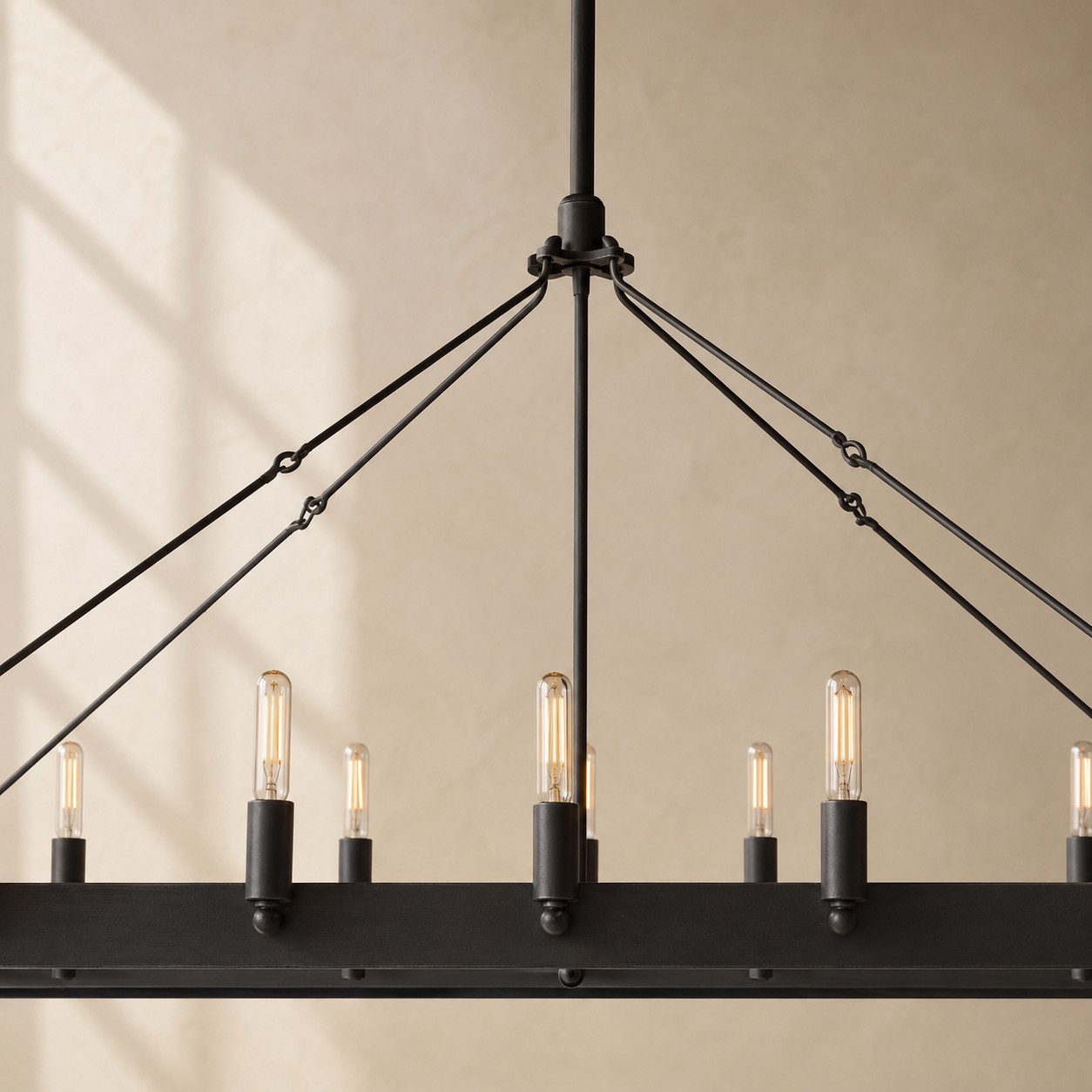 Cereak Vintage Filament Rectangular Chandelier-Fullstarlighting