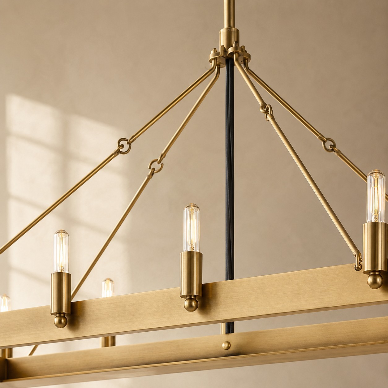 Cereak Vintage Filament Rectangular Chandelier-Fullstarlighting