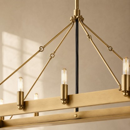 Cereak Vintage Filament Rectangular Chandelier-Fullstarlighting