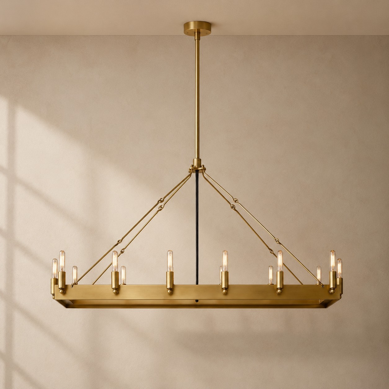 Cereak Vintage Filament Rectangular Chandelier-Fullstarlighting