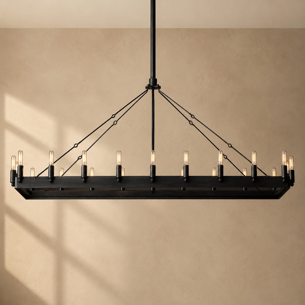 Cereak Vintage Filament Rectangular Chandelier-Fullstarlighting