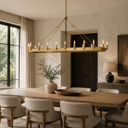 Cereak Vintage Filament Rectangular Chandelier-Fullstarlighting