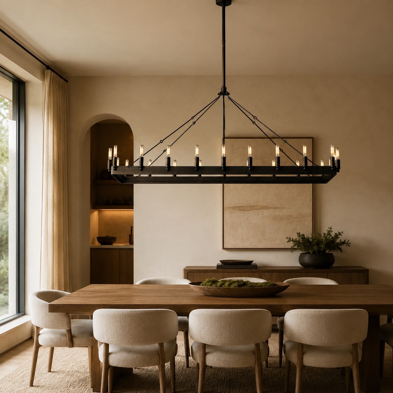 Cereak Vintage Filament Rectangular Chandelier-Fullstarlighting