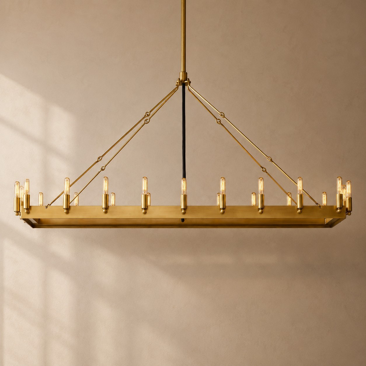 Cereak Vintage Filament Rectangular Chandelier-Fullstarlighting