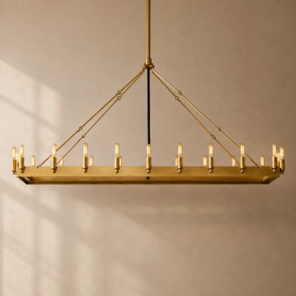 Cereak Vintage Filament Rectangular Chandelier-Fullstarlighting