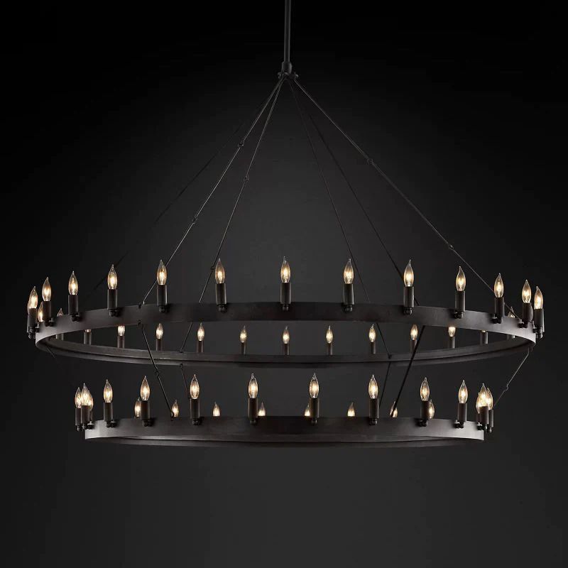 Cereak Vintage Candelabra 2-Tier Chandelier