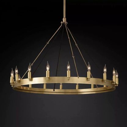Cereak Vintage Candelabra Round Chandelier