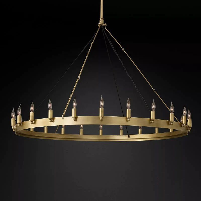 Cereak Vintage Candelabra Round Chandelier