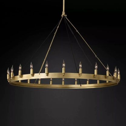 Cereak Vintage Candelabra Round Chandelier