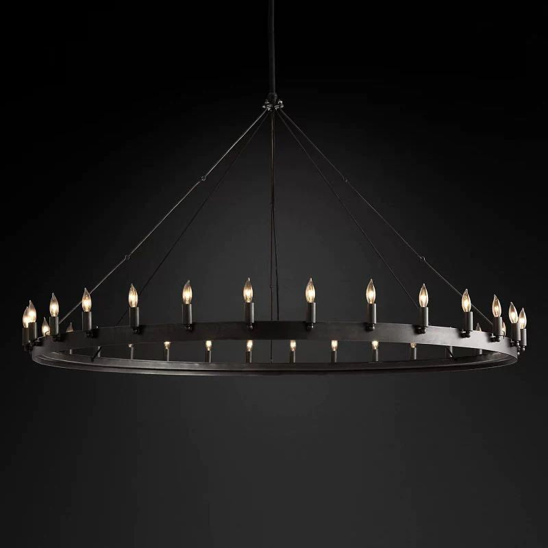 Cereak Vintage Candelabra Round Chandelier