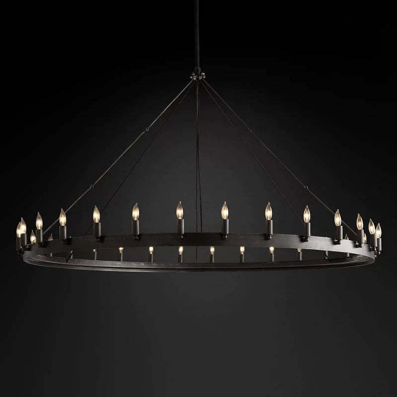 Cereak Vintage Candelabra Round Chandelier