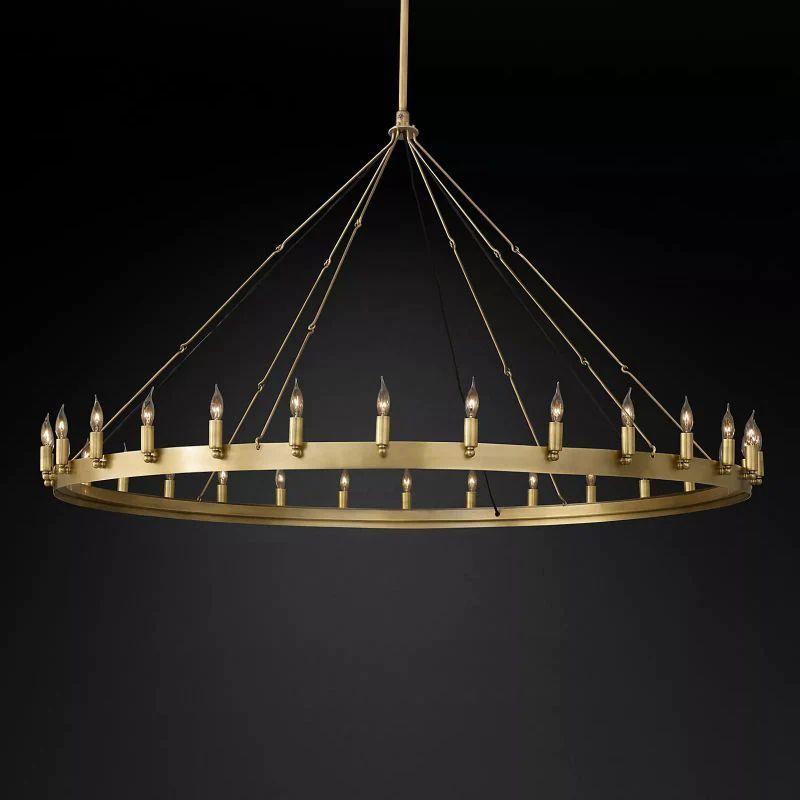 Cereak Vintage Candelabra Round Chandelier