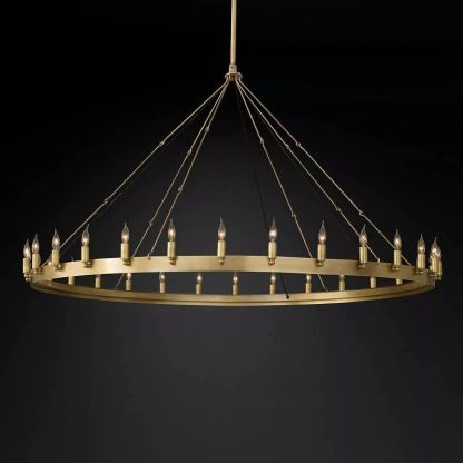 Cereak Vintage Candelabra Round Chandelier