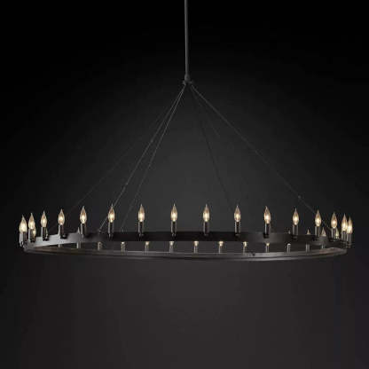 Cereak Vintage Candelabra Round Chandelier