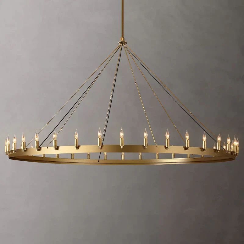 Cereak Vintage Candelabra Round Chandelier