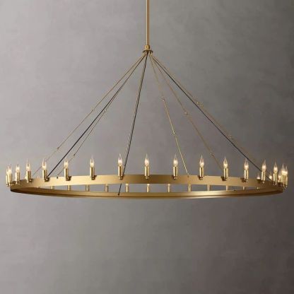 Cereak Vintage Candelabra Round Chandelier