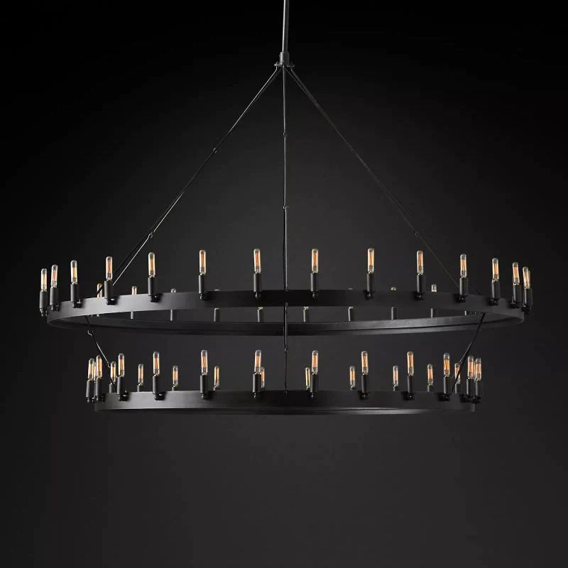 Cereak Vintage Filament 2-Tier Chandelier