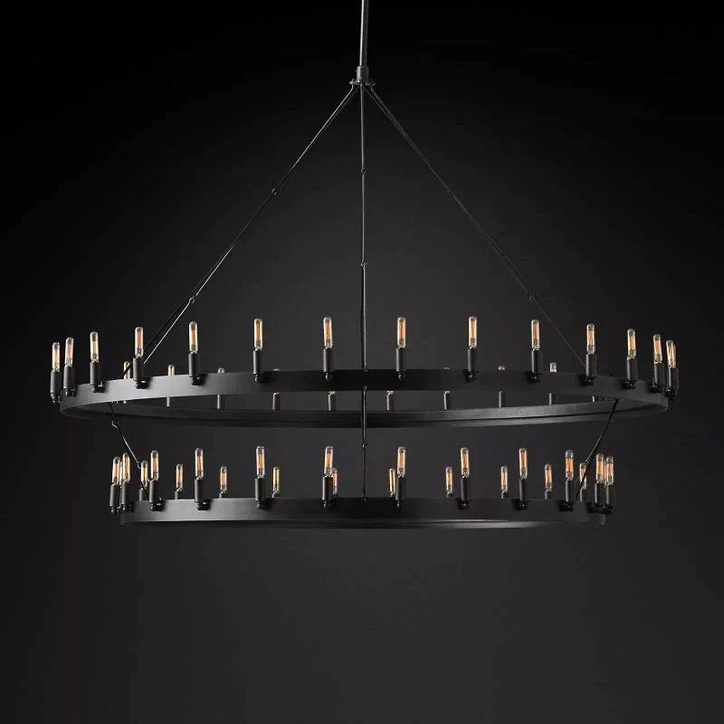 Cereak Vintage Filament 2-Tier Chandelier