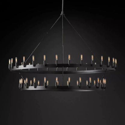 Cereak Vintage Filament 2-Tier Chandelier